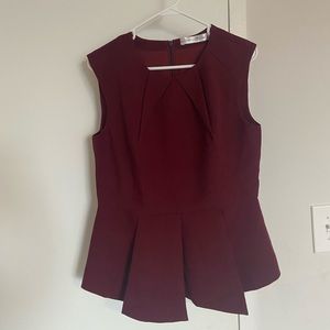 Elizabeth & Clarke Sleeveless Blouse - Maroon